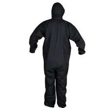 Yeğinoğlu Siyah Kollu ve Şapkalı Su ve Koku Geçirmez Tulum