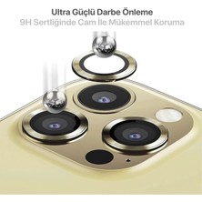 Azr iPhone 15 Pro / iPhone 15 Pro Max Uyumlu Kamera Koruyucu Lens Premıum