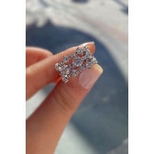 Erer Gümüş Gümüş Taşlı Bayan Yüzük HR552F36