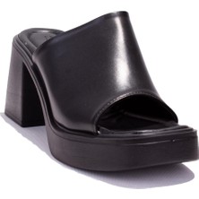Dagoster DZA07-890201C Siyah Spor Topuklu Kadın Terlik