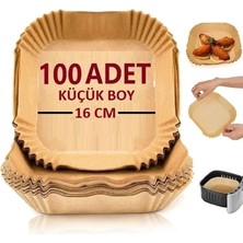 Airfryer Pişirme Kağıdı Küçük Boy, 100 Adet Hava Fritöz Parşömen Kağıdı, Fırın Kağıdı Tek Kullanımlık Hava Fritöz Kağıt, Fırın Sıcak Hava Fritöz Pişirme Kızartma Tavası Için Uygun 16 cm