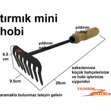 Yıldırım Nalbur Bahçe Hobi Tırmık Siyah Saksı Tırmık Çiçek Gübre Ekonomik Mini Tırmık