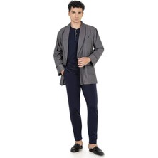 Pierre Cardin 5610  Erkek Çeyizlik Rop Pijama Takım-Lacivert