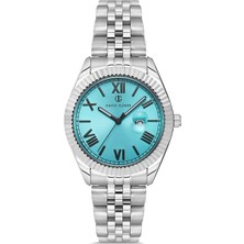 David Guner Turkuaz Kadranlı Kadın Kol Saati