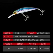 Tlg Shop D Stili M 27G Minnow Balıkçılık Lures Wobblers Crankbaits Jerkbaits Yapay Sert Yemler Kancalar Balıkçılık Için 3D Gözler Sazan Pesca Isca (Yurt Dışından)