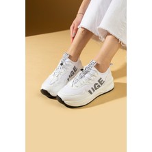 Shoetek Leena Kadın Sneakers Bağcıklı Spor Ayakkabı Beyaz