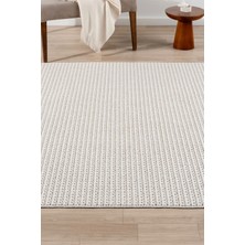 Eliz Home Beyaz Bej Yumuşak Dokulu Halı Kilim Salon Mutfak Koridor Yolluk Dokuma Makine Halısı 006