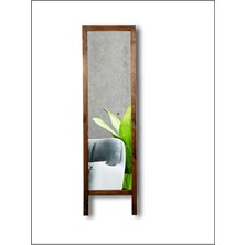 Harz Dekor Ayaklı Boy Aynası Rustik Doğal Masif Ahşap 145X40