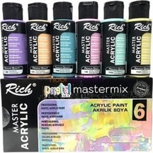 Rich Mastermix Akrilik Boya Metalik Renkler 6*60CC