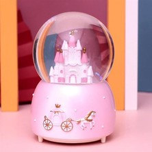 Keyfim Shop Şatotemalı Işıklı Müzikli Püskürtmeli Büyük Boy Kar Küresi