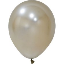 Kidspartim 6 Inç Krom Beyaz Altın Lateks Balon 10 Adet