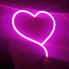 Kamer Neon Işıklı Kalp