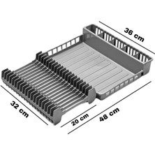 NY Home Tezgah Üstü Katlanır Bulaşıklık - Tabaklık - Kurutmalık Bulaşık Düzenleyicisi