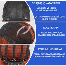 Emos avm Omuzda Karamel Ombreli Fiber Sentetik Perçemli Peruk