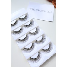 SEBURAM COLLECTION 3D Çok Kez Kullanılan 5'li Dolgun Hacimli Takma Kirpik