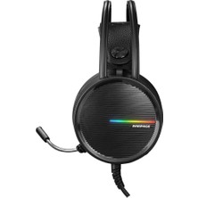 Rampage Rm-K3 Cashe Plus USB 7.1 Rainbow Siyah Mikrofonlu Gaming Kulaklık