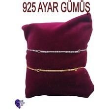 AMETHYST LOVE 925 Ayar Gümüş Mors Alfabesi Bileklik Zincir Çift Bilekliği Sevgili Bilekliği Zincir Mors Alfabe