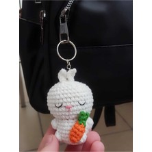 Trendo Gurumi Amigurumi Oyuncak Tavşan Anahtarlık 1 Adet (6 cm )