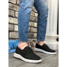 Bpm BA0337 Içi Dışı Hakiki Nubuk Deri Classic Siyah Günlük Erkek Ayakkabı
