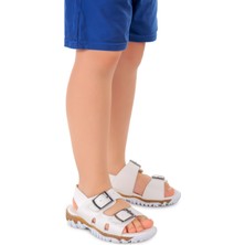 Kiko Kids Erkek Çocuk Sandalet Arz 2359 Beyaz