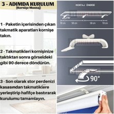 Seyyar Shop Blackout Stor Perde Kahverengi Işığı %100 Keser