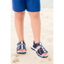 Kiko Kids Erkek Çocuk Sandalet Arz 2358 Lacivert - Mavi