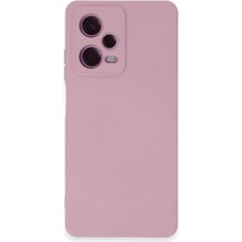 Case World Caseworld Xiaomi Redmi Note 12 Pro Plus 5g Kapak Içi Kadife Kamera Korumalı Lansman Silikon Kılıf - Pudra