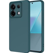 Case World Caseworld Xiaomi Redmi Note 13 Kapak Içi Kadife Kamera Korumalı Lansman Silikon Kılıf - Yeşil