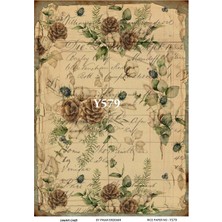 My Hobby Y579 Kış, Geyik, Kar Manzarası Desenli Pirinç Dekopaj 30X42