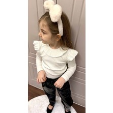 Lolipop Kids Store Kız Çocuk Deri Pantalon Bluz Takım