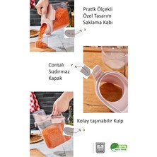 Heaven House 1,8 Lt Contalı Erzak Saklama Kabı | Ölçekli Saklama Kabı | Erzak Kabi | Erzak Saklama Kabı | Saklama Kabı Plastik | Şeffaf Saklama Kabı | Bakliyat Organizer