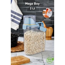 Heaven House 1,8 Lt Contalı Erzak Saklama Kabı | Ölçekli Saklama Kabı | Erzak Kabi | Erzak Saklama Kabı | Saklama Kabı Plastik | Şeffaf Saklama Kabı | Bakliyat Organizer