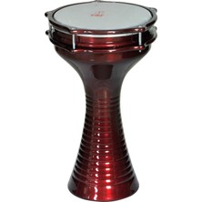 Saz 362B-BR Alüminyum Darbuka Zilli Bordo 20 cm