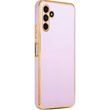 Kılıfist Samsung Galaxy A04S Kılıf Zore Kenarı Gold Renk Silikon Bark Kapak