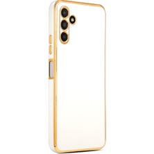 Kılıfist Samsung Galaxy A04S Kılıf Zore Kenarı Gold Renk Silikon Bark Kapak