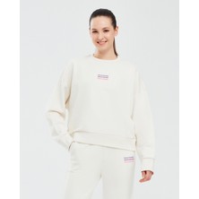 Skechers Essential W Crew Neck Sweatshirt Kadın Kırık Beyaz Sweatshirt S232241-102