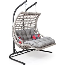 Capri Swing Bodrum Double Çiftli Rattan Bahçe Salıncağı | Rehome