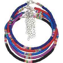 Qiuhong Shop Sarı Mıqıao Mix Renk Boho Fimo Yaz Plaj Sandaletleri Dıy Ayak Bileği Bilezik Halhal Kadınlar Kızlar Için Moda Takı Arkadaşlar Hediye Goth Kpo (Yurt Dışından)