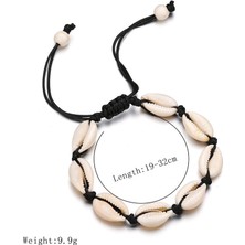 Qiuhong Shop NO.50236 Beden Bohemia Doğal Kabuk Halhal Kadınlar Için Ayak Takı Yaz Plaj Yalınayak Bilezik Ayak Bileği Bacak Chian Ayak Bileği Kayışı Aksesuarları (Yurt Dışından)