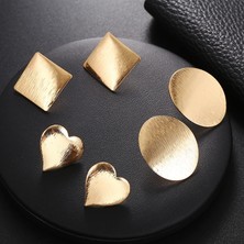 Qiuhong Shop C Büyük Bağbozumu Metal Klip Küpe Kadınlar Için Olmayan Deldi Kulak Klipler Charm Altın Renk Bildirimi Küpe Takı (Yurt Dışından)