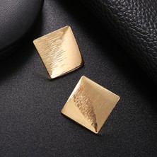 Qiuhong Shop C Büyük Bağbozumu Metal Klip Küpe Kadınlar Için Olmayan Deldi Kulak Klipler Charm Altın Renk Bildirimi Küpe Takı (Yurt Dışından)