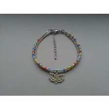 Qiuhong Shop Gümüş--S6 Bohemian Çok Katmanlı Boncuk Ayak Bileği Bilezik Kadınlar Için Bacak Zinciri Mavi Nazar Kolye Halhal Yaz Plaj Ayak Takı (Yurt Dışından)