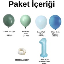 Organizasyon Pazarı MiniZincirBalonSeti AdaÇayı-KışYeşil-A.Mavi-DerinOkyanus+1 34inçA.MaviFolyoBalon 30Adet+BalonŞeridi
