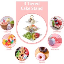 Sumsool Düğün Doğum Günü Partisi Için 3'lü Paket Kare 3 Katlı Beyaz Cupcake Standı (Yurt Dışından)