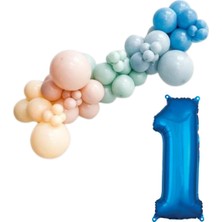 Organizasyon Pazarı ZincirSeti D.Okyanus-FırtınaMavi-Küfyeşil-M.Somon-Ten+1 34inç Mavi FolyoBalon 30Adet+BalonŞeridi