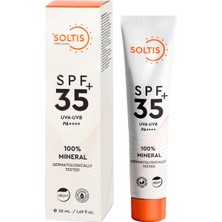 Soltis % 100 Mineral Güneş Koruyucu Krem SPF35+ PA++++, 50 ml