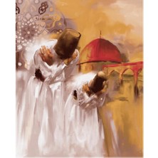 Emos avm Canvas Ermis Mevleviler Sayılarla Boyama Seti  Kasnaklı