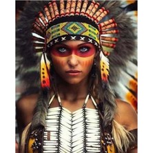 Emos avm Hobby Kızılderili Kadın Sayılarla Boyama Seti  Rulo