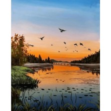 Emos avm Canvas Huzurla Bulusma Sayılarla Boyama Seti  Kasnaklı