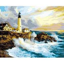 Emos avm Hobby Deniz Feneri ve Dalgalar Sayılarla Boyama Seti  Rulo